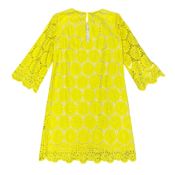 Lilly Pulitzer Mariella Dress Lillys Lemon Scallop Eyelet Size 0 HTF! - Picture 8 of 8